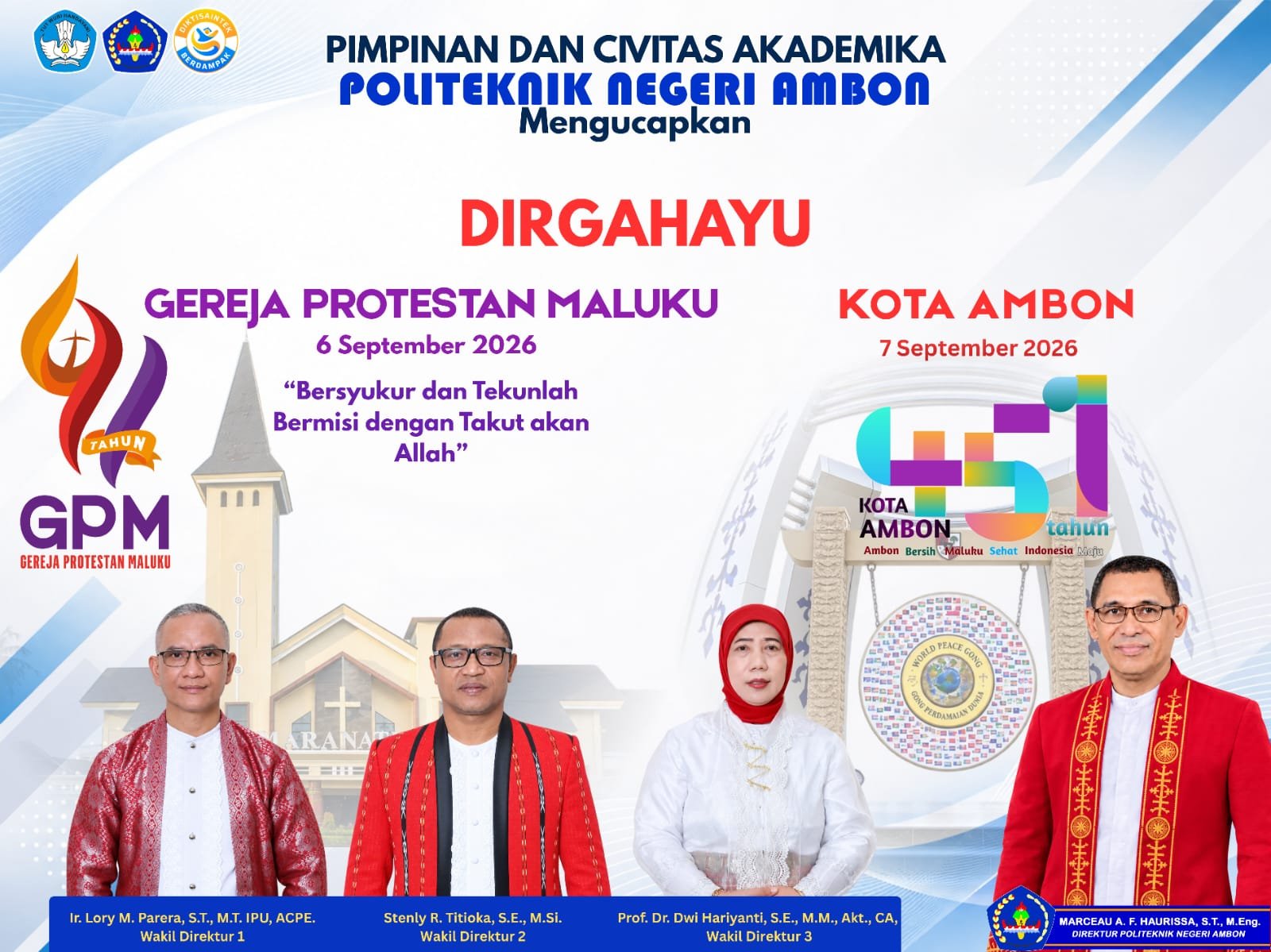 Iklan HUT GPM & Kota Ambon