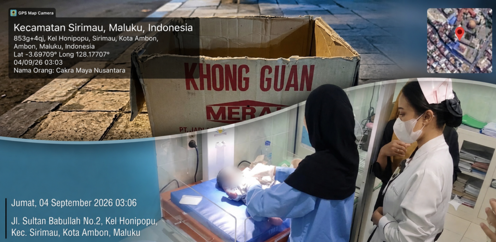 Penemuan Bayi Perempuan dalam Kardus Gegerkan Warga Jalan Anthony Rebok Ambon